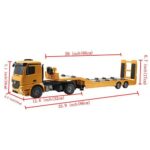 ابعاد دقیق تریلر دابل ای مدل Mercedes Benz Arocs Flat Bed Trailer