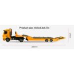 تریلر دابل ای مدل Mercedes Benz Arocs Flat Bed Trailer ابعاد