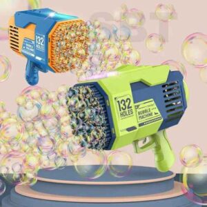 Rechargeable bazooka bubble machine with 132 holes0