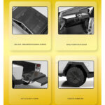 ماکت ماشین فلزی تسلا سایبر تراک مدل M92313 - ماکت ماشین تسلا سایبرتراک - ماشین سایبر تراک تسلا