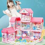 خانه عروسکی باربی دخترانه 3 طبقه کد 7003