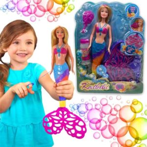عروسک باربی پری دریایی حباب ساز کد 069