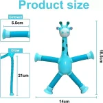 اسباب بازی زرافه چسبان کششی چراغ دار مدل Telescopic Suction