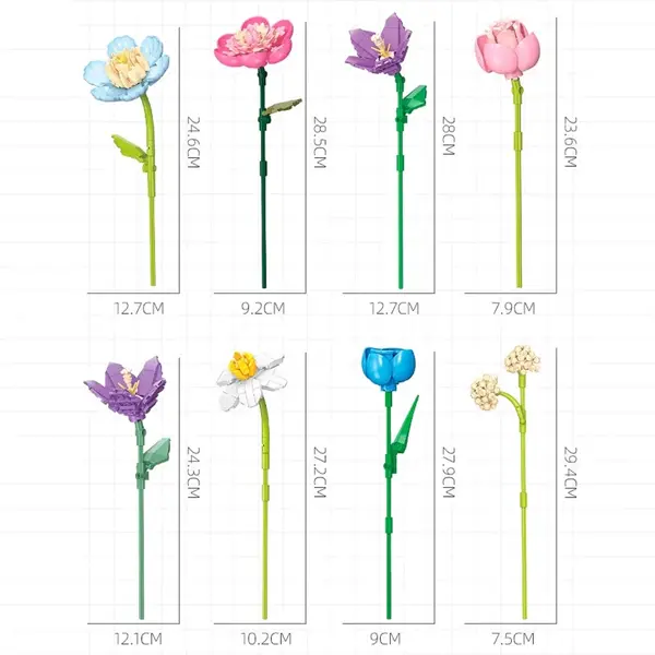 لگو گلدان گل مدل FLOWERS برند JIESTAR کد 9092