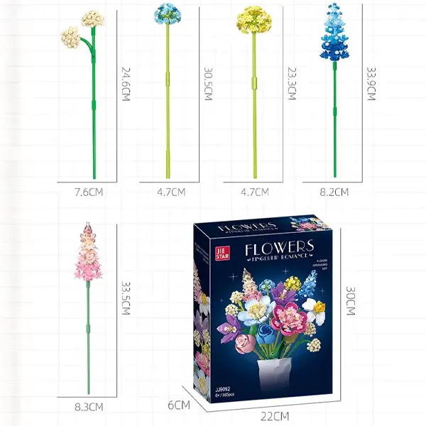 لگو گلدان گل مدل FLOWERS برند JIESTAR کد 9092