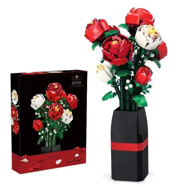 لگو گلدان گل رز مدل Rose Botanical Garden JJ9010
