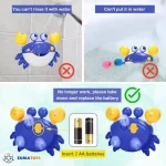 حباب‌ساز حمام کودک طرح خرچنگ موزیکال