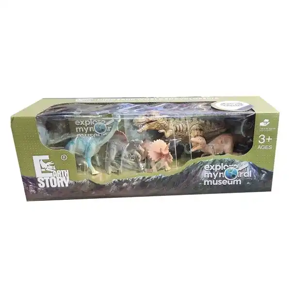 اکشن فیگور 5 عددی دایناسور مدل Dinosaurs Explore Museum