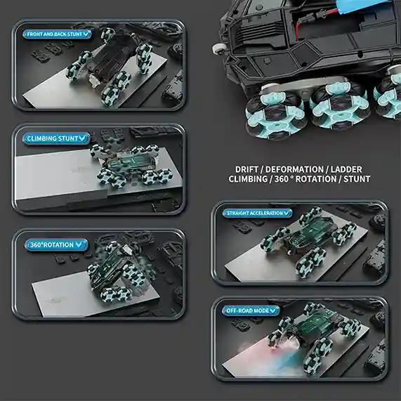 ماشین بازی کنترلی مدل پلهنورد ساعتی طرح دودزا دو ریموته-ریموت ساعتی