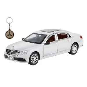 ماکت ماشین مدل بنز فلزی سقف کهکشانی BENZ E300 سفید