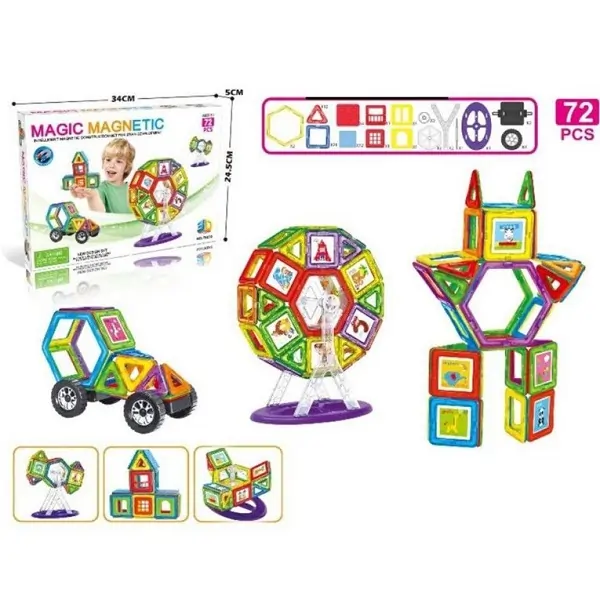 بلوک مگنت جادویی 72 قطعه – Magic Magnetic