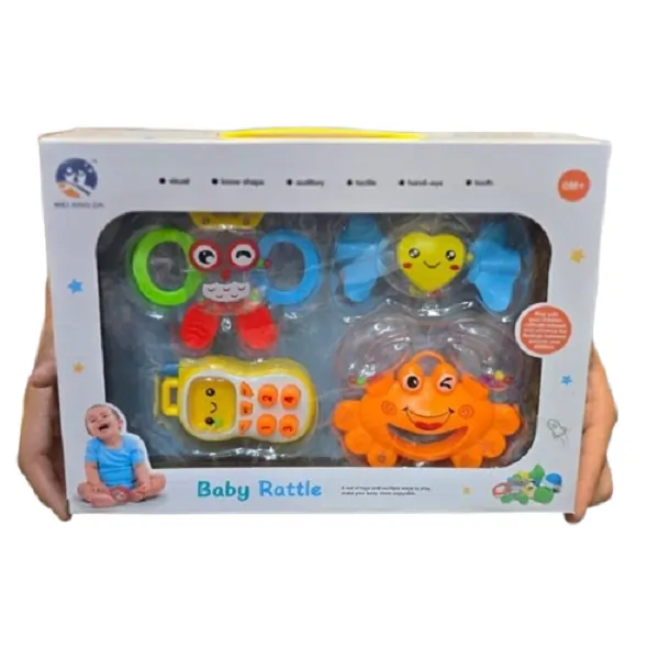 اسباب بازی مدل دندانی و جغجغه 4 عددی 1 اسباب بازی مدل دندانی و جغجغه