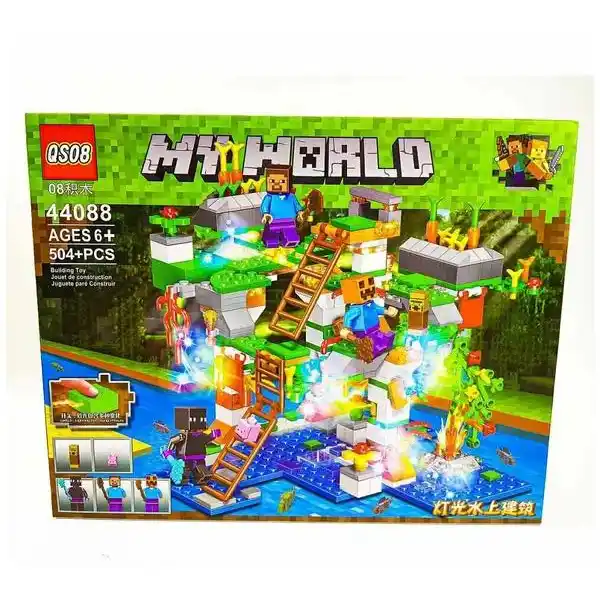 لگو ماینکرافت خانه درختی چراغدار QS08