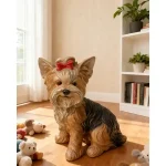 مجسمه سگ یورکشایر تریر نشسته