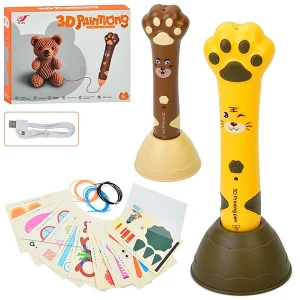 قلم طراحی سه بعدی شارژی ناب سل مدل خرس کوچولو بامزه کد 3D PRINTING PEN NAAB001