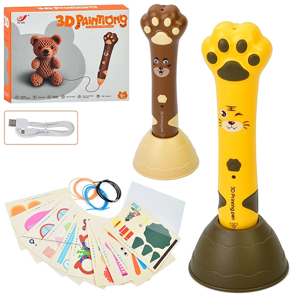 قلم طراحی سه بعدی شارژی ناب سل مدل خرس کوچولو بامزه کد 3D PRINTING PEN NAAB001