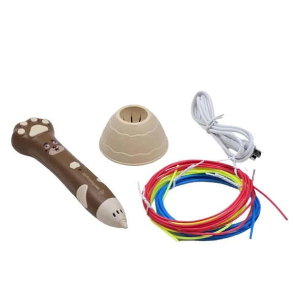 قلم طراحی سه بعدی شارژی ناب سل مدل خرس کوچولو بامزه کد 3D PRINTING PEN NAAB001