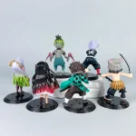 فیگور انیمه شیطان کش Demon Slayer مجموعه 6 عددی