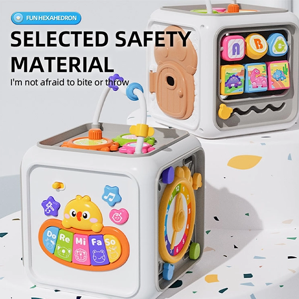 مکعب هوش دستورزی نوزاد موزیکال و چراغدار کد 008