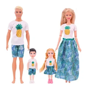 مجموعه باربی خانواده آناناسی در تعطیلات هاوایی کد DY 326 1 مجموعه باربی خانواده آناناسی در تعطیلات هاوایی