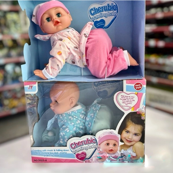 عروسک نوزاد چهار دست و پا کوچک موزیکال کد 3322