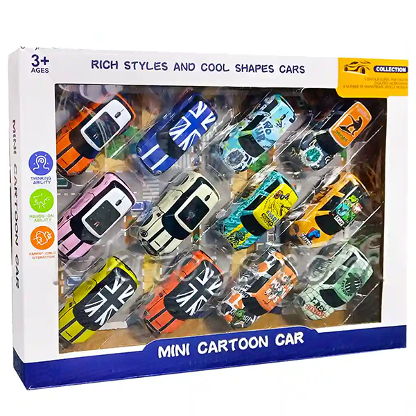 ماشین فلزی مینی ماینر 12 عددی اسباب بازی MINI CARS 6626