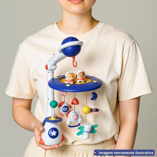 اسباب بازی آویز تخت کنترلی موزیکال طرح فضایی Universe Baby Bed Bell_اسباب بازی نوزادی