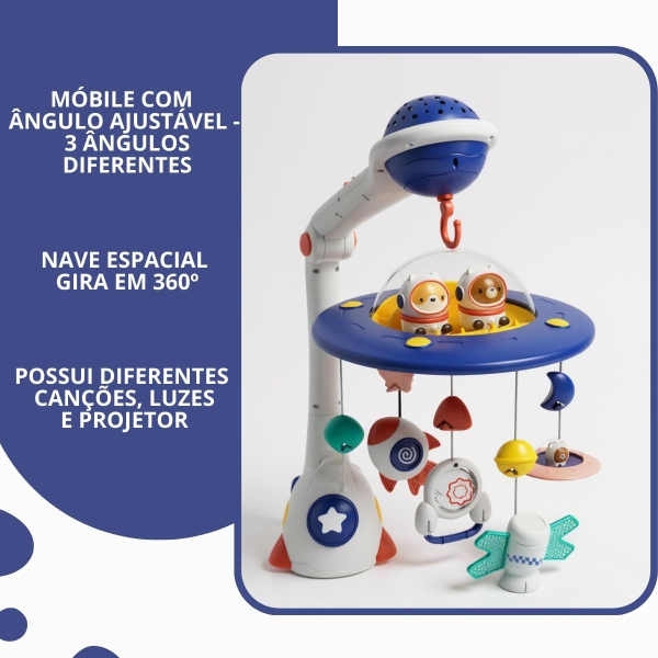 اسباب بازی آویز تخت کنترلی موزیکال طرح فضایی Universe Baby Bed Bell_اسباب بازی نوزادی